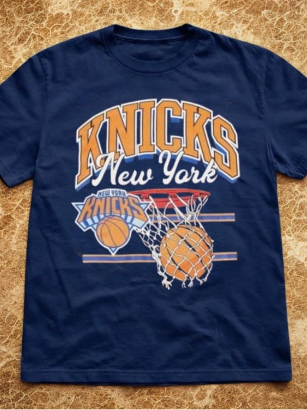 New York Knicks Navy Graphic T-Shirt